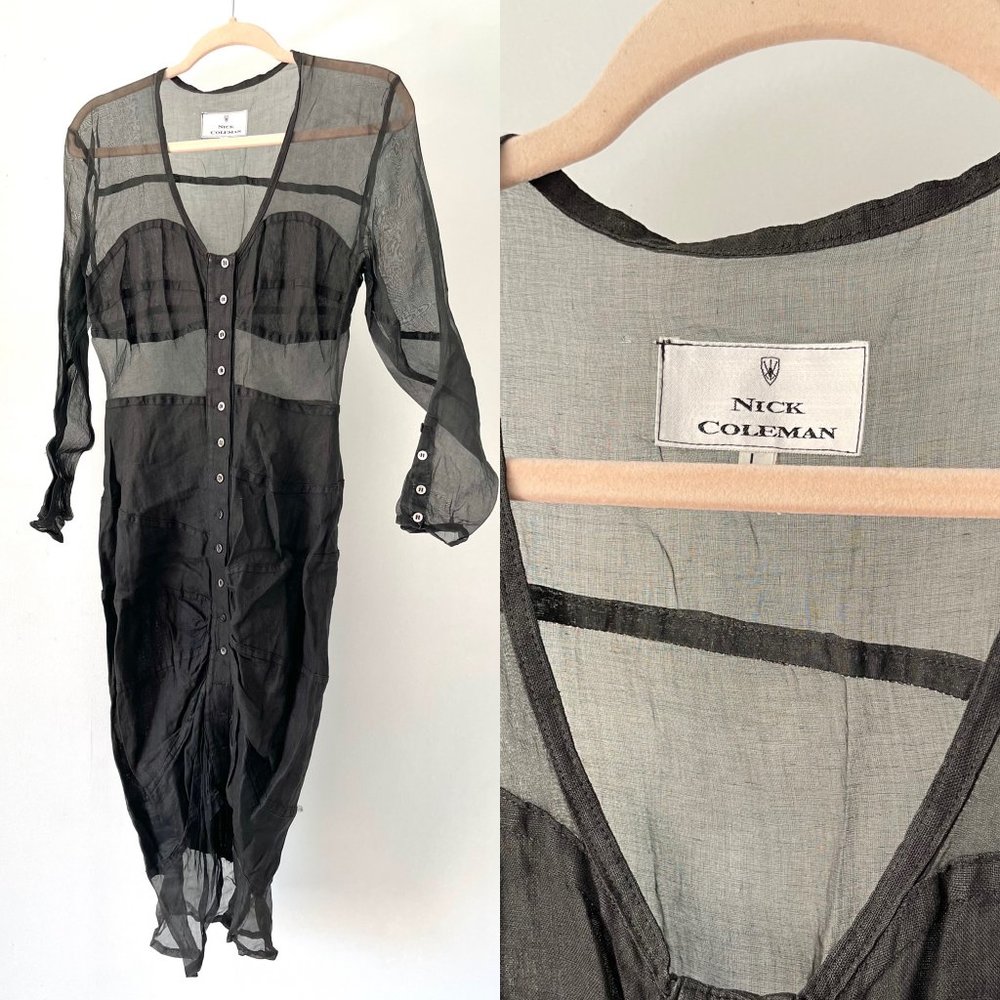 Black tulle and cotton cocktail dress